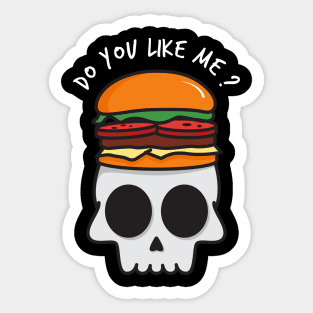 Burger with skull Sticker